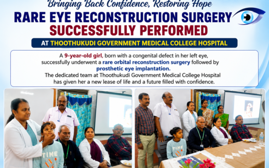Successful Rare Orbital Reconstruction and Prosthetic Eye Implantation for a 9-Year-Old at Thoothukudi Government Medical College Hospital Successful Rare Orbital Reconstruction and Prosthetic Eye Implantation for a 9-Year-Old at Thoothukudi Government Medical College Hospital