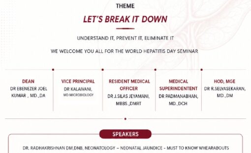 World Hepatitis Day Seminar 2026 – Government Medical College & Hospital, Thoothukudi
