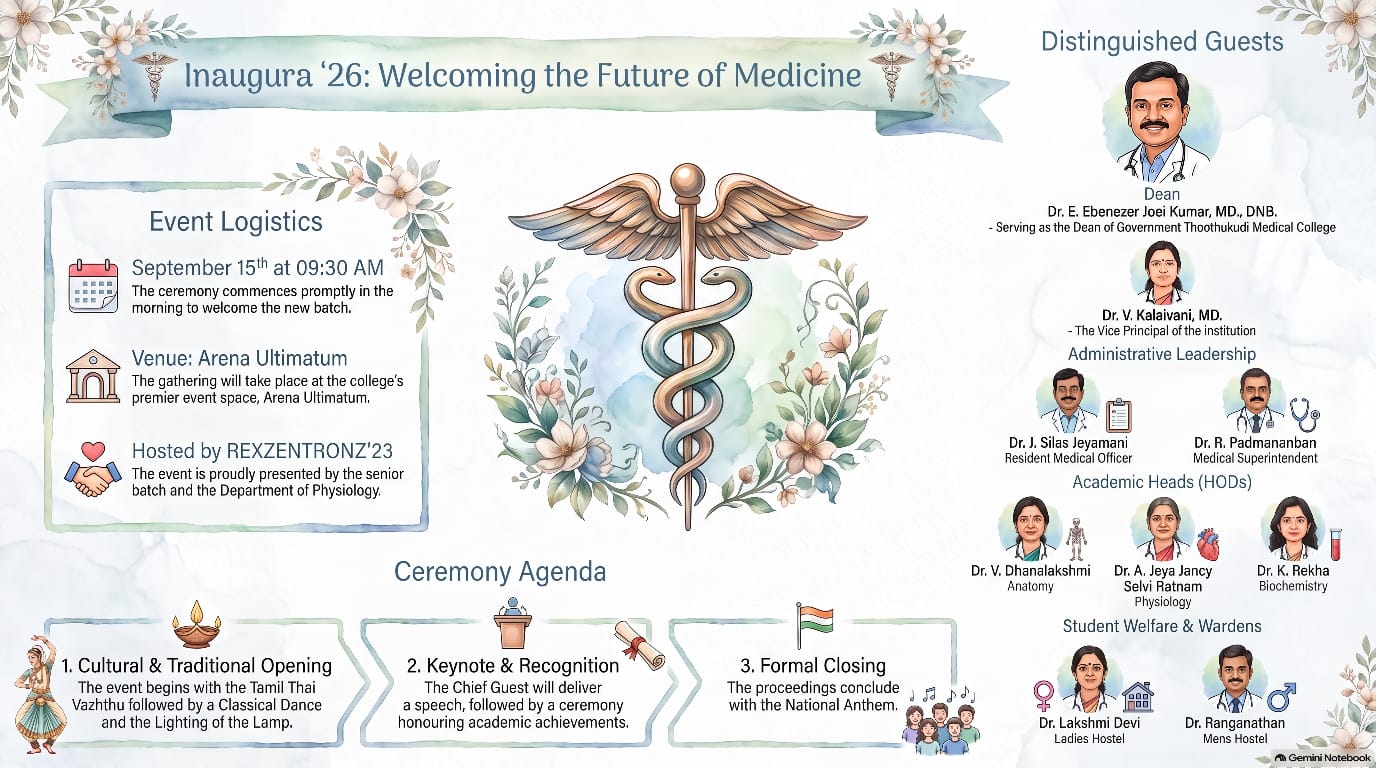 Inaugura ’26 Welcoming the New Batch at Government Thoothukudi Medical College